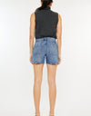 Kancan Distressed High Waist Denim Shorts