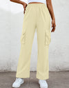 Elastic Waist Straight Leg Cargo Pants