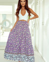 Tiered Printed Elastic Waist Skirt