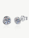 Moissanite Round-Shaped Stud Earrings