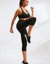 Slim Fit Wide Waistband Active Leggings with Pockets