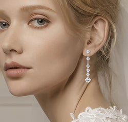 4 Carat Moissanite 925 Sterling Silver Earrings