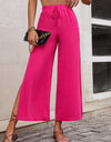 High Waist Slit Wide Leg Pants