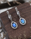 Opal Pear Shaped Drop Earrings