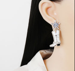 Boot Alloy Dangle Earrings