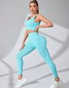 Scoop Neck Wide Strap Top and Pants Active Set