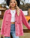 Collared Neck Button Up Denim Jacket