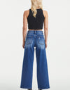 BAYEAS Full Size High Waist Two-Tones Patched Wide Leg Jeans