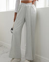 V-Waist Wide Leg Pants