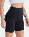 Pocketed High Waist Active Shorts