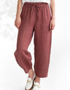 Drawstring Cropped Pants with Pockets