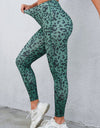 Leopard Print Wide Waistband Leggings