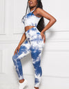 Tie-dye Crop Top and Leggings Set