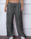 Drawstring Waist Pants with Pockets