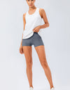 Slim Fit Wide Waistband Sports Shorts