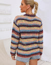 Striped Long Sleeve Open Front Cardigan