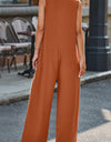 Full Size V-Neck Wide Strap Jumpsuit