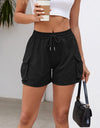 Drawstring Elastic Waist Shorts with Pockets