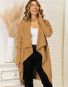 Long Sleeve Open Front Longline Cardigan