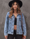 Studded Button Down Denim Jacket