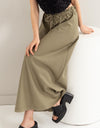 HYFVE Drawstring Washed Linen Maxi Skirt