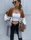 Leopard Color Block Cardigan