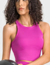 Racerback Cropped Sports Tank