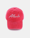 Zenana Washed ATLANTA Embroidered Baseball Cap