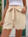 Frill Tied Shorts with Pockets