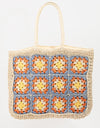 Fame Flower Braided Tote Bag