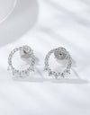 Moissanite Platinum-Plated Earrings