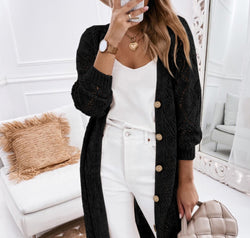 V-Neck Long Sleeve Cardigan