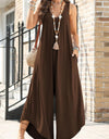 Lovelet Pocketed Scoop Neck Wide Leg Jumpsuit