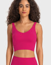 Deep V-Neck Crop Sports Bra