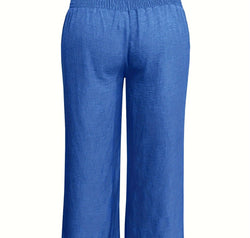 Plus Size High Waist Wide Leg Pants