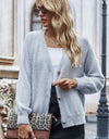 Fuzzy Long Sleeve Button Down Cardigan