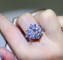 10 Carat Moissanite 925 Sterling Silver Ring