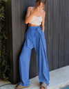 Tied High Waist Wide Leg Pants