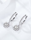 Adored Moissanite Huggie Drop Earrings