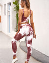 Tie-dye Crop Top and Leggings Set