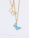 Butterfly Pendant Copper 14K Gold-Plated Necklace