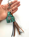 Turquoise Fringe Detail Key Chain