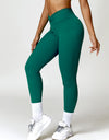 Twisted High Waist Active Pants with Pockets