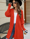 Open Front Lantern Sleeve Cardigan