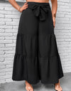 Plus Size Tiered Wide Leg Pants