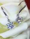 2 Carat Moissanite 6-Prong Drop Earrings