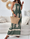 Printed Spaghetti Strap Sleeveless Maxi Dress