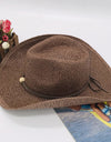 Tied Adjustable Lala Grass Woven Hat