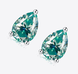 2 Carat Moissanite Teardrop Earrings