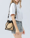 Straw Braided Adjustable Strap Bucket Bag